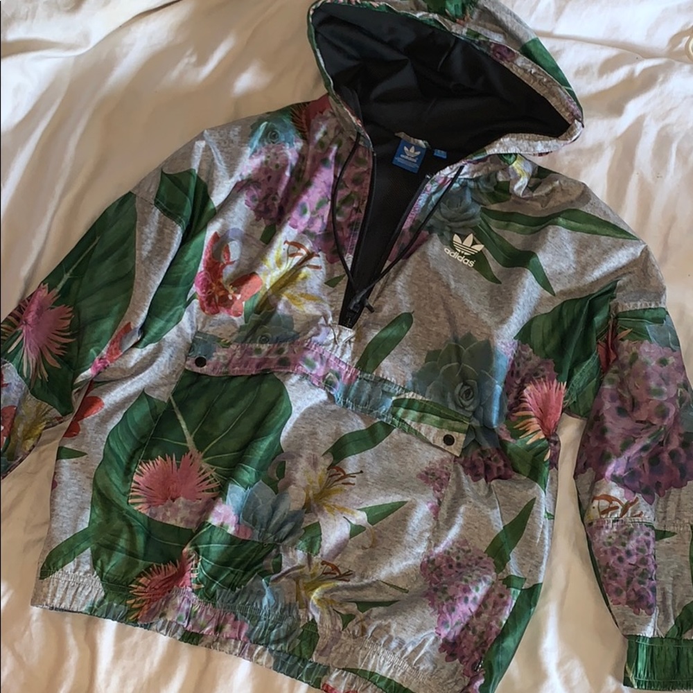 Adidas floral jacket